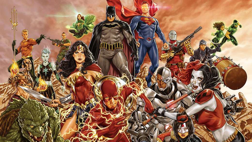 DC superbohaterów puzzle online