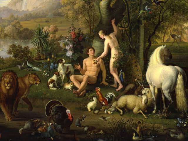 Adam und Eva im irdischen Paradies puzzle online