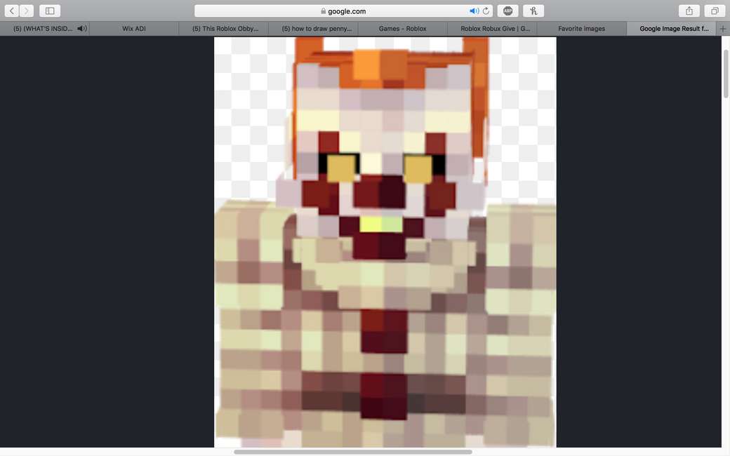 Pennywise In Minecraft Play Jigsaw Puzzle For Free At Puzzle Factory