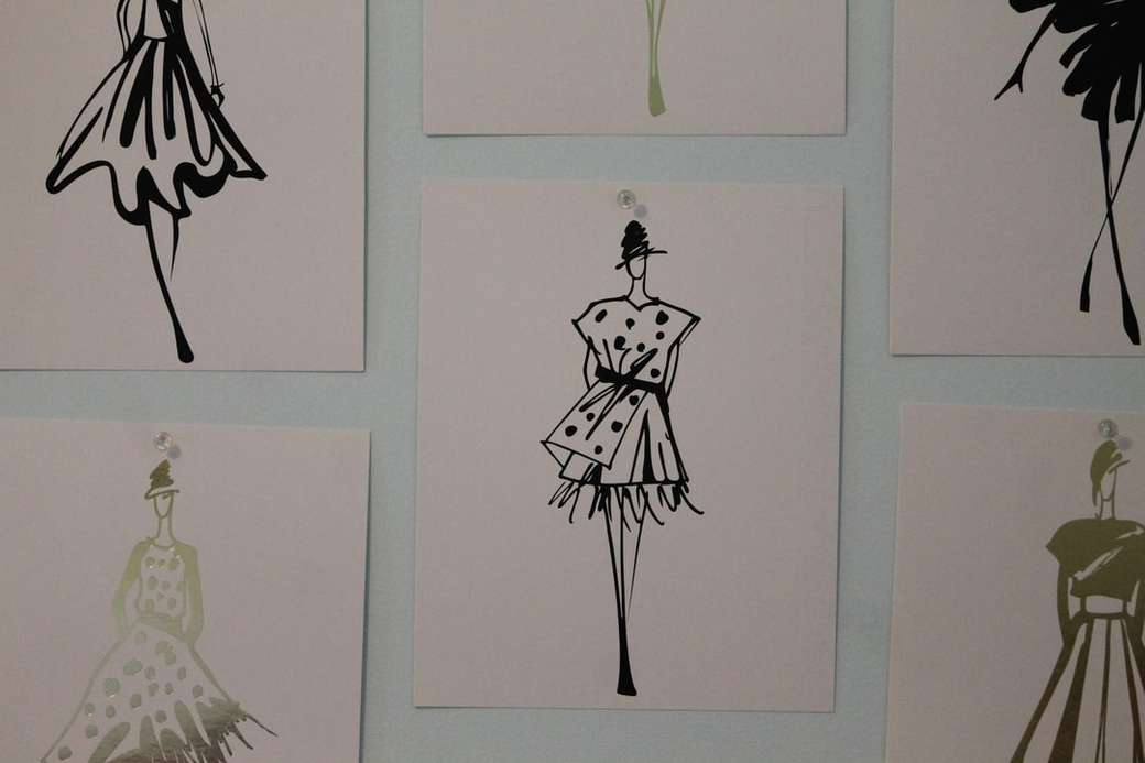 Dekoracyjne plakaty ścienne z wzorami sukienek puzzle online