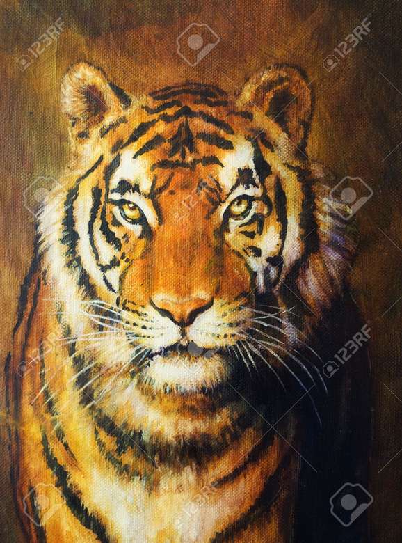 dziki tygrys pomarańczowy puzzle online