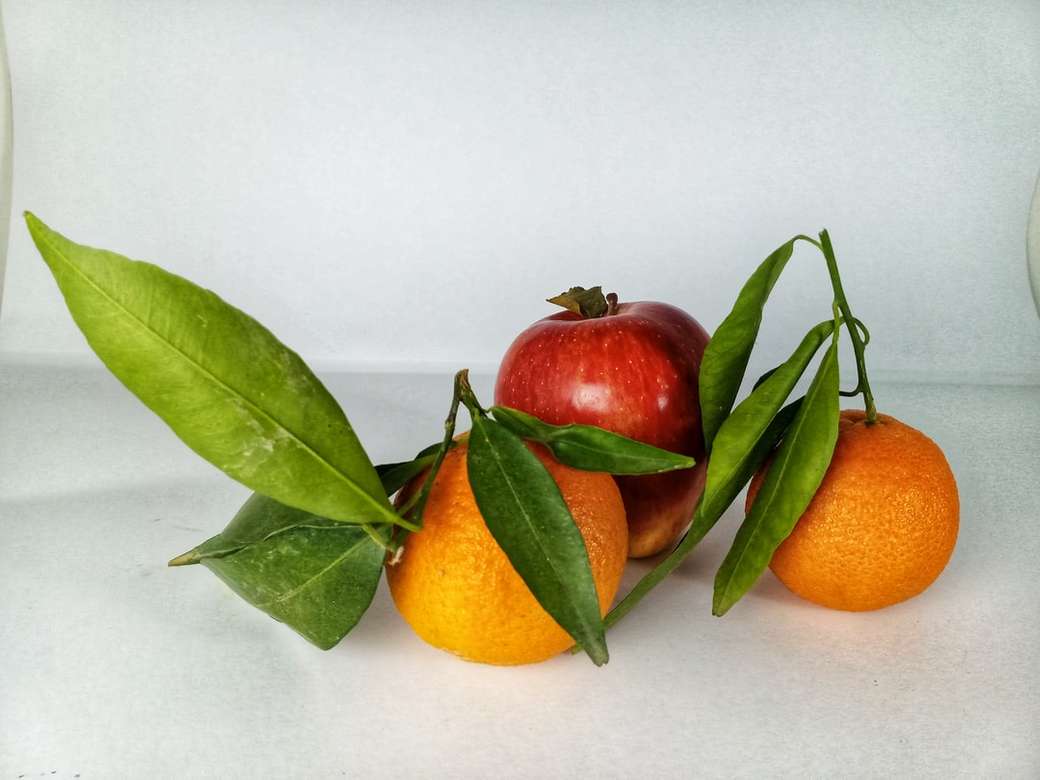 owoce pomarańczy i jabłka puzzle online