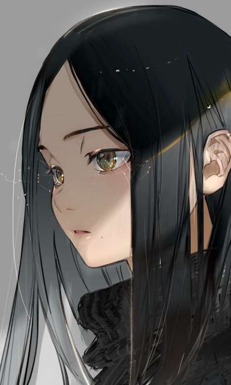 Anime Girl Black Hair - Puzzle Factory