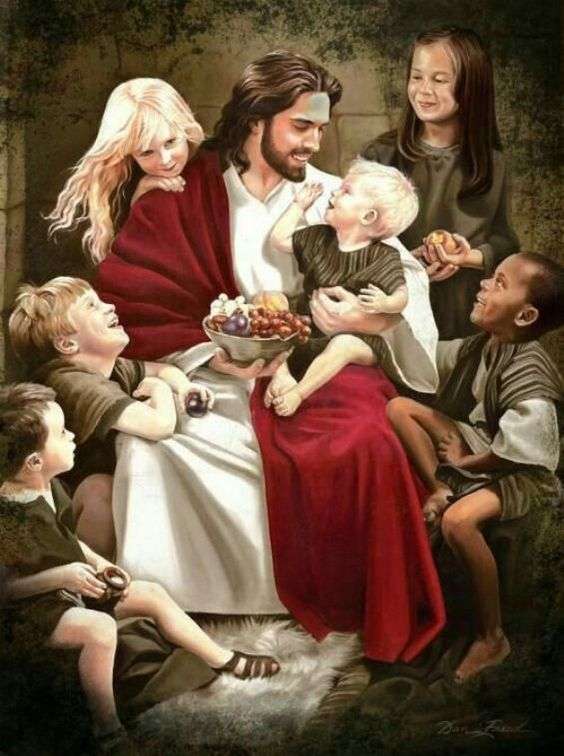 Jezus rozmawia z dziećmi puzzle online