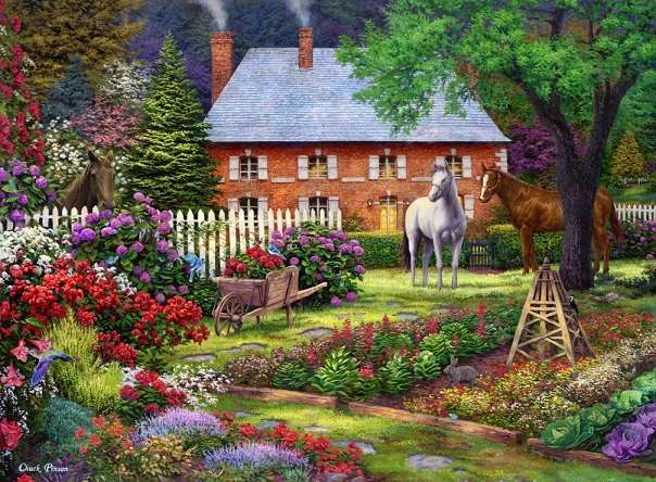 W wiejskim ogrodzie. puzzle online