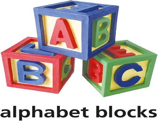 a jest dla bloków alfabetu puzzle online
