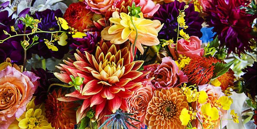 Kolorowe kwiaty puzzle online