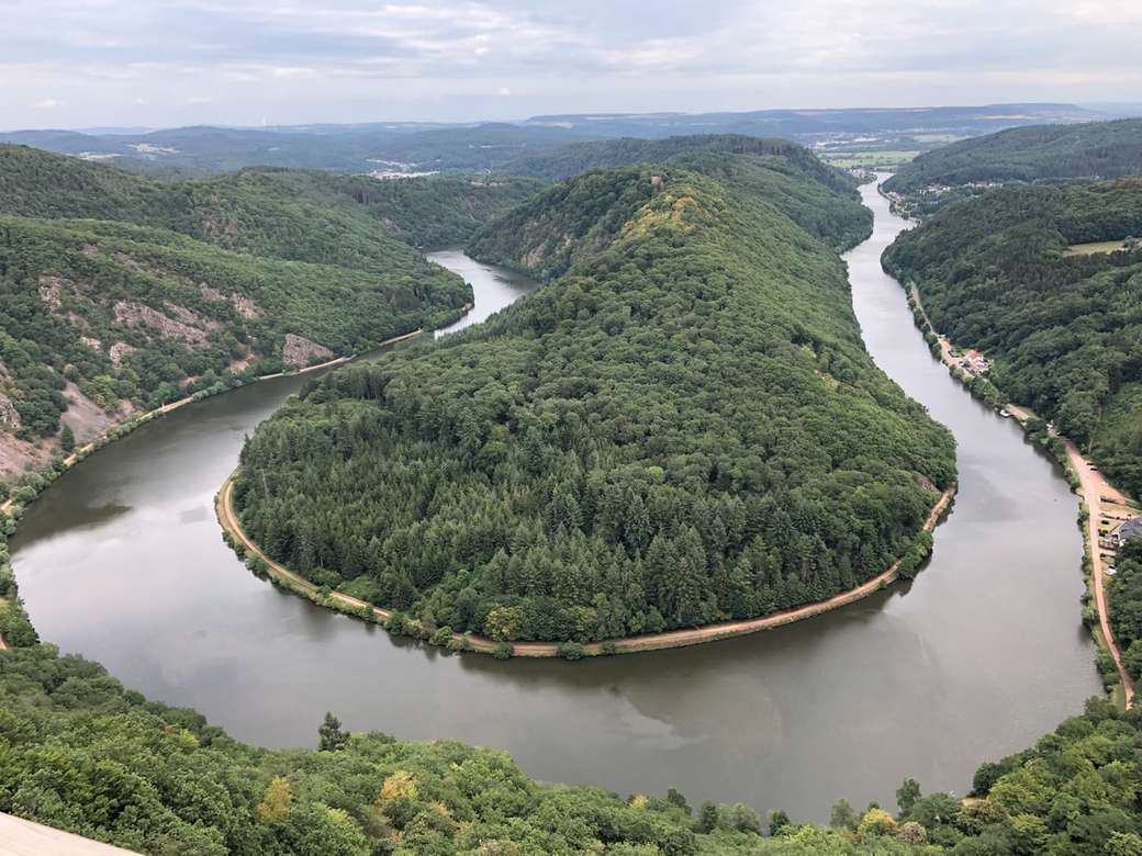zdjęcia lotnicze rzeki w ciągu dnia puzzle online