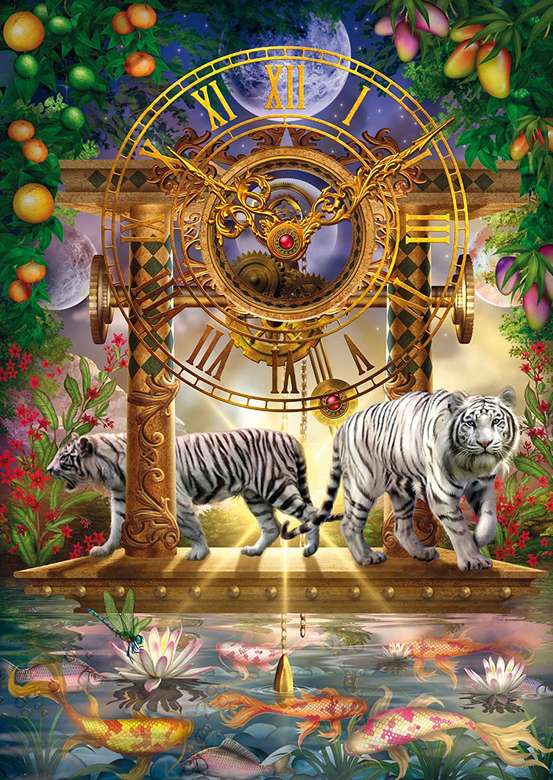 obraz fantasy z tygrysami puzzle online