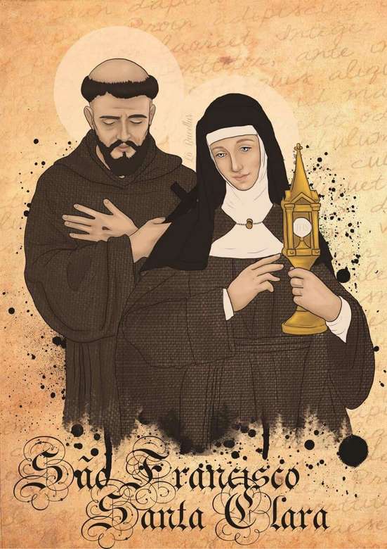 Święta Klara i św. Franciszek z Asyżu puzzle online