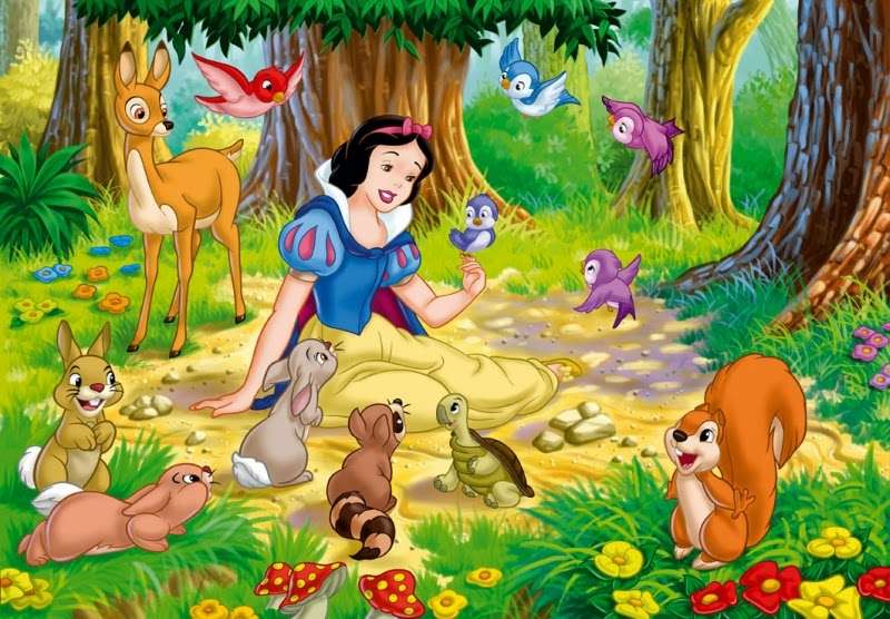 zwierzęta, drzewa, poeniță, wiewiórka, grzyby. puzzle online