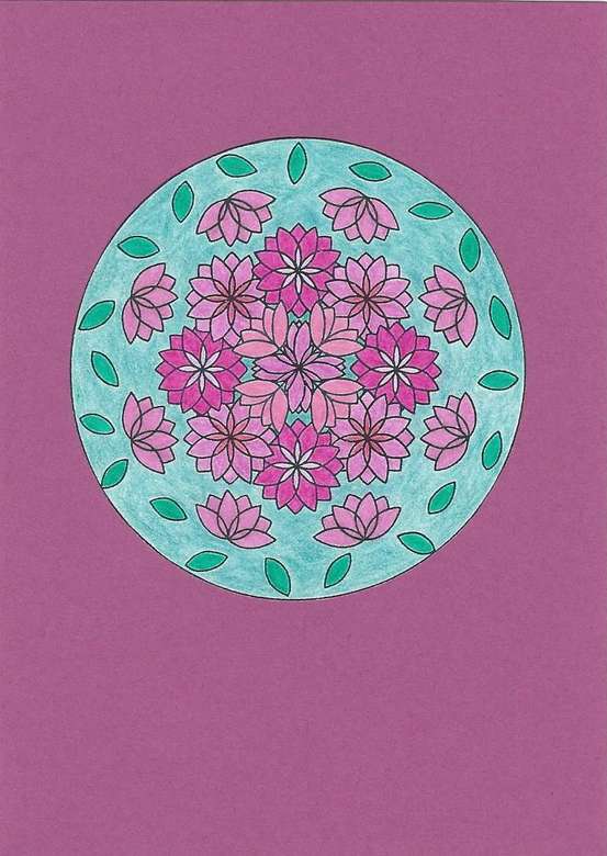 Staw z liliami wodnymi Mandala puzzle online