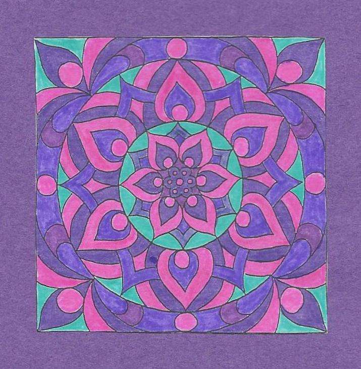 Mandala fiolet puzzle online