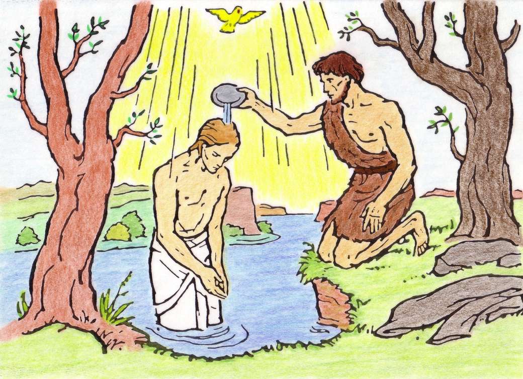 Jan chrzci Jezusa puzzle online