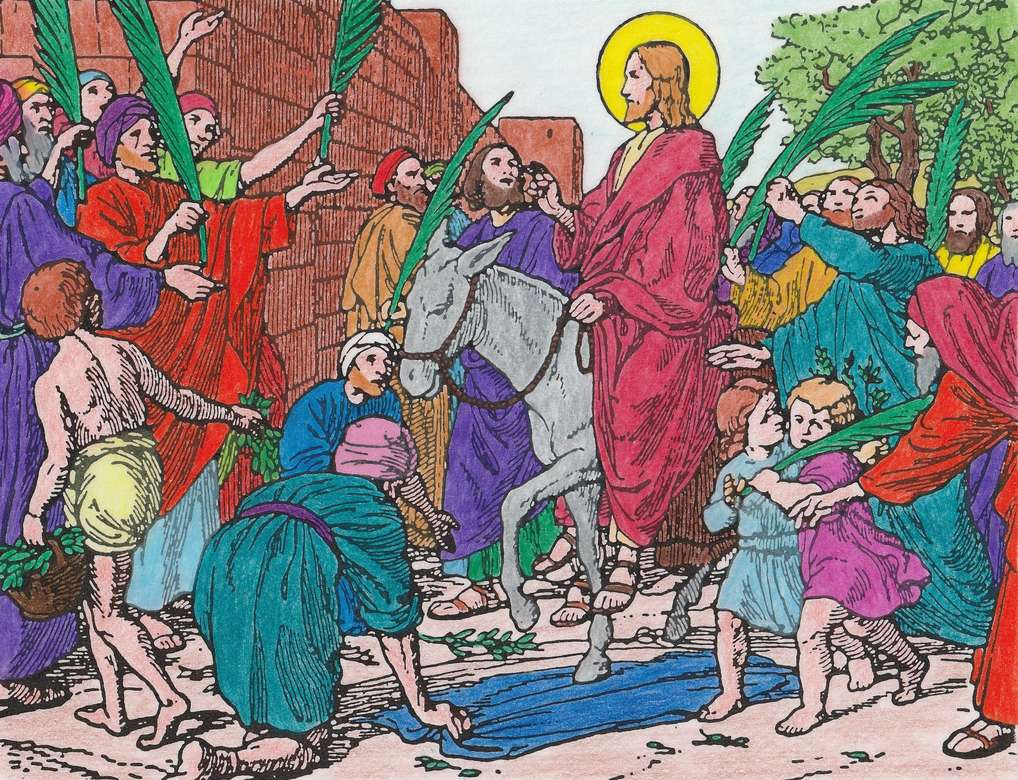 Dla dzieci: wjazd Jezusa do Jerozolimy puzzle online