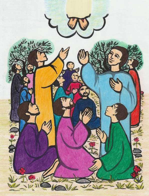 Dla dzieci: Jezus idzie do nieba puzzle online