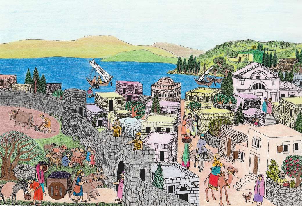 Dla dzieci: wioska za czasów Jezusa puzzle online
