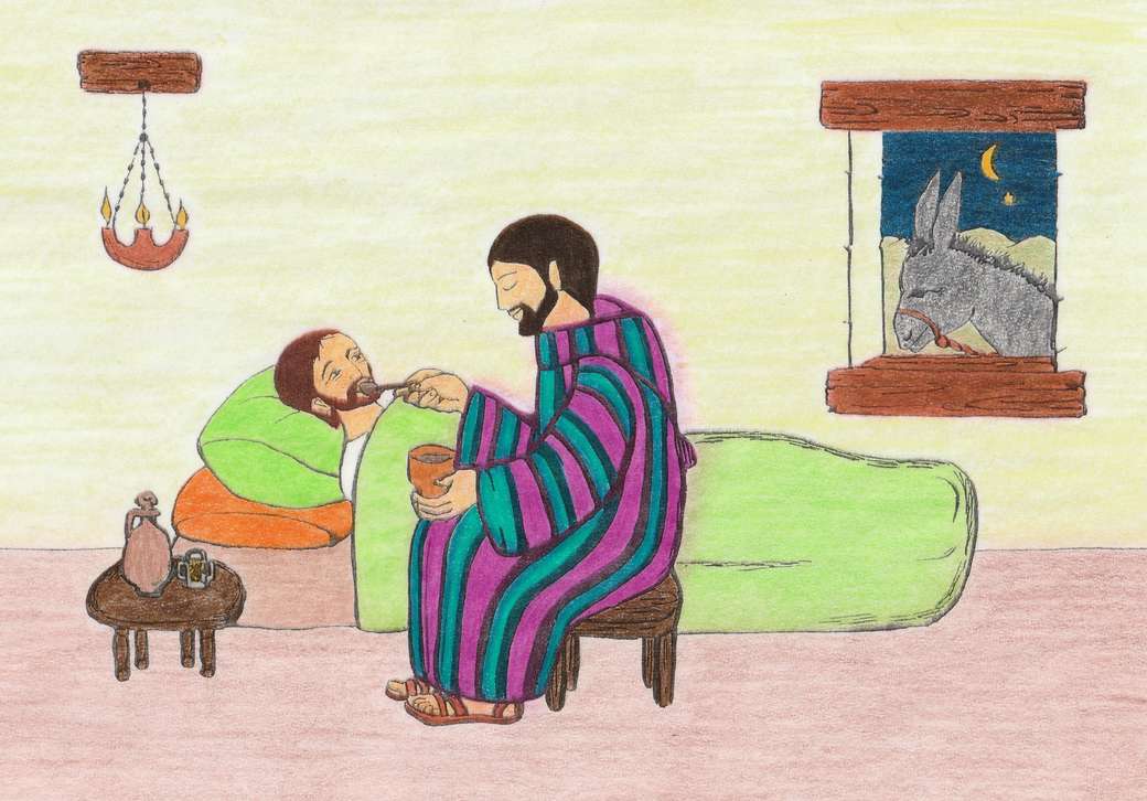 Voor kinderen: The Good Samaritan Picture 5 legpuzzel
