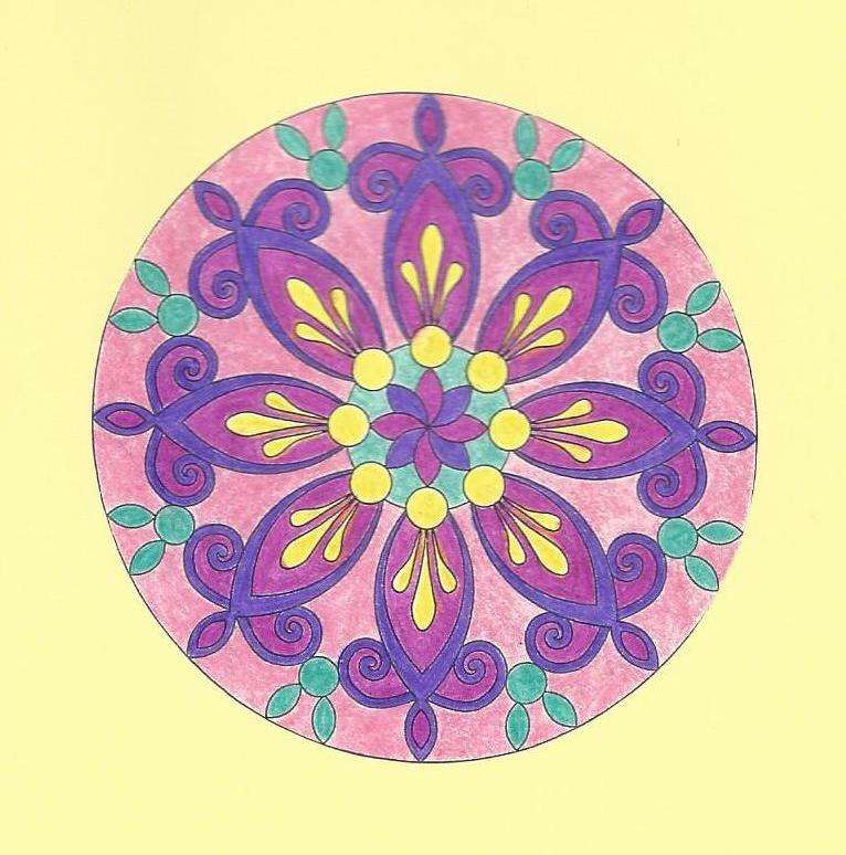 Rozeta lilia mandala puzzle online