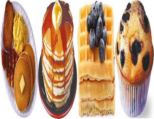 Naleśniki Śniadaniowe Jagodowe Wafel Muffin puzzle online