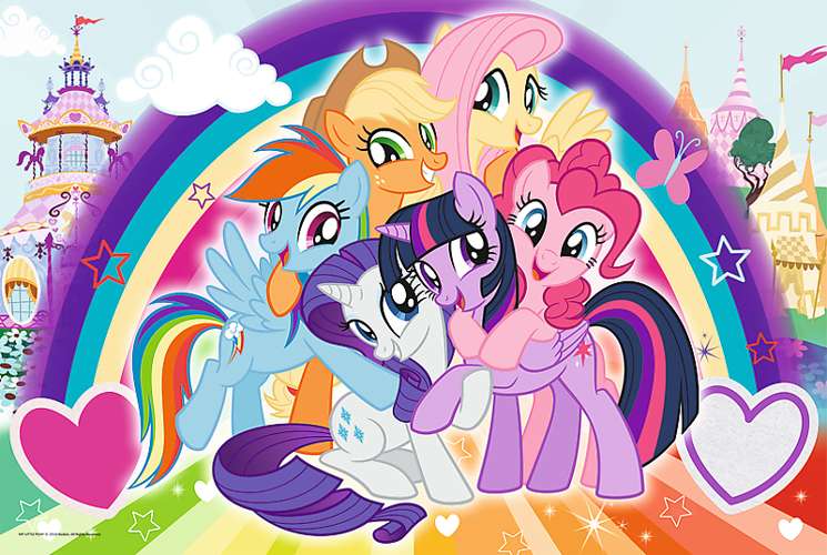 Szczęśliwe Kucyki My Little Pony puzzle online