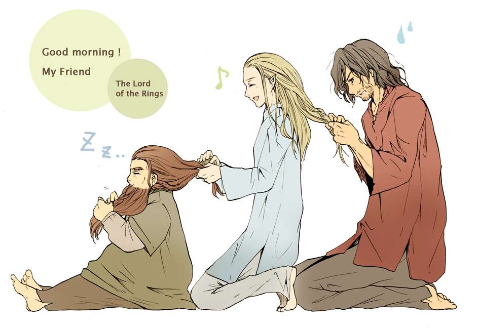 Legolas, Aragorn i Gimly rano puzzle online