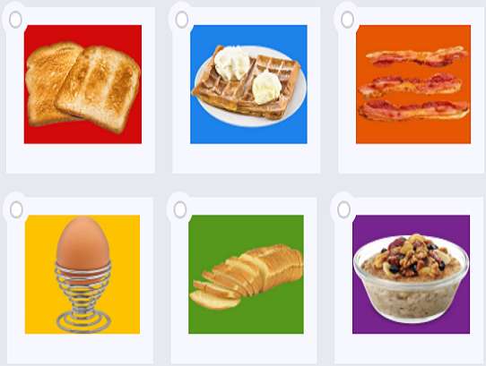 tost gofr bekon jajko chleb płatki owsiane puzzle online