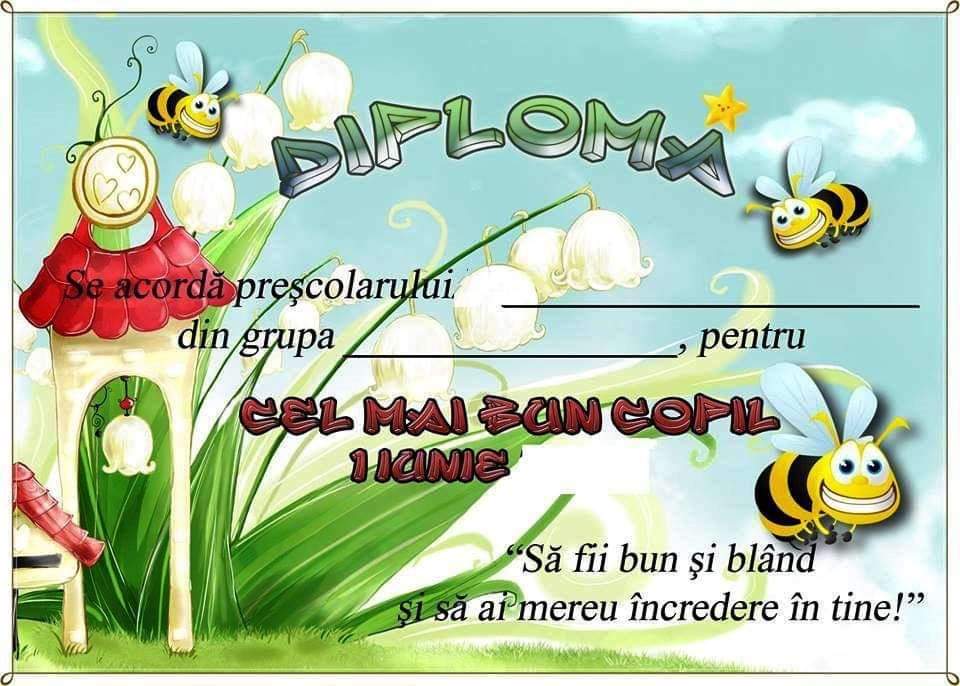 dyplom dla dzieci puzzle online