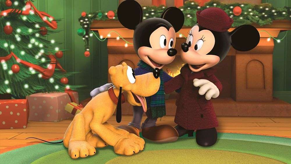 Mickey - bardziej bajkowe święta puzzle online