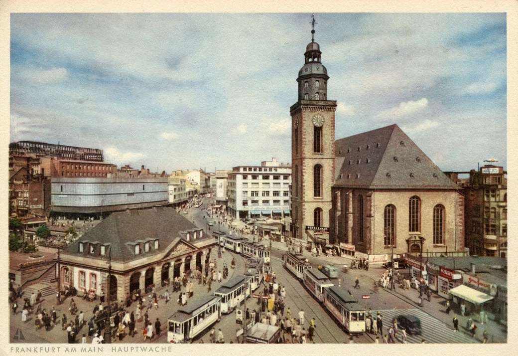 Frankfurt am Main Hauptwache w latach 50 puzzle online