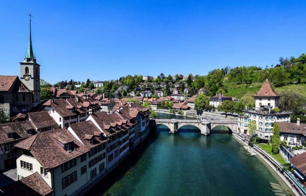 Berno nad Szwajcarią Aare puzzle online