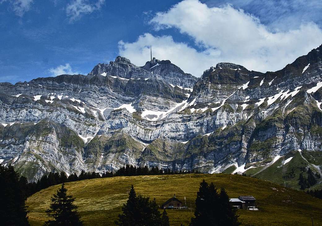 Säntis Mountain i Alp Szwajcaria puzzle online