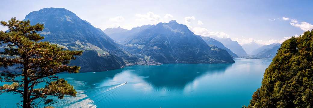 Jezioro Urner i góry Szwajcaria puzzle