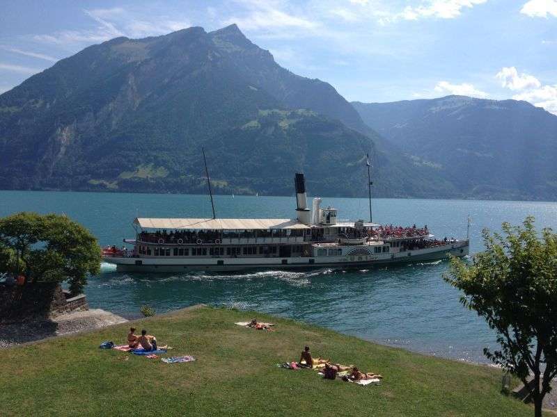 Jezioro Urner i góry Szwajcaria puzzle online