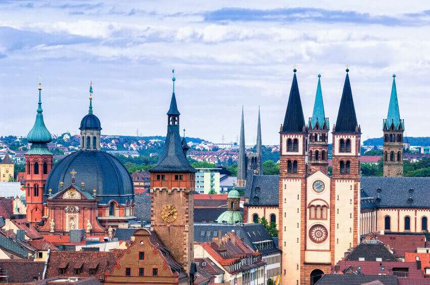Würzburg miasto wież kościelnych puzzle online