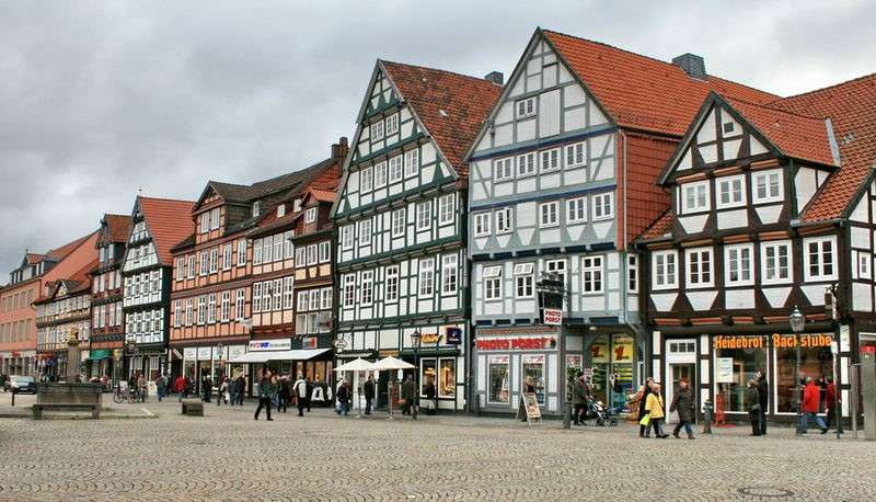 Stare miasto w Celle z muru pruskiego puzzle online