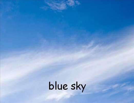 b oznacza błękitne niebo puzzle online