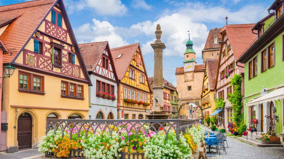 Malownicze miasteczko Rothenburg puzzle online