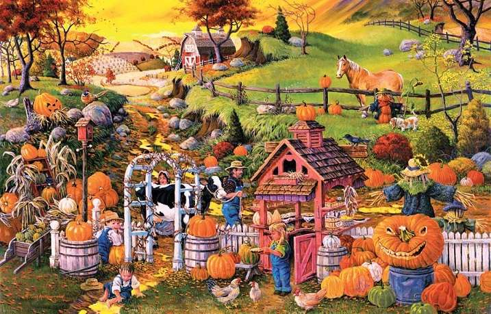 Herfst op het platteland. puzzel