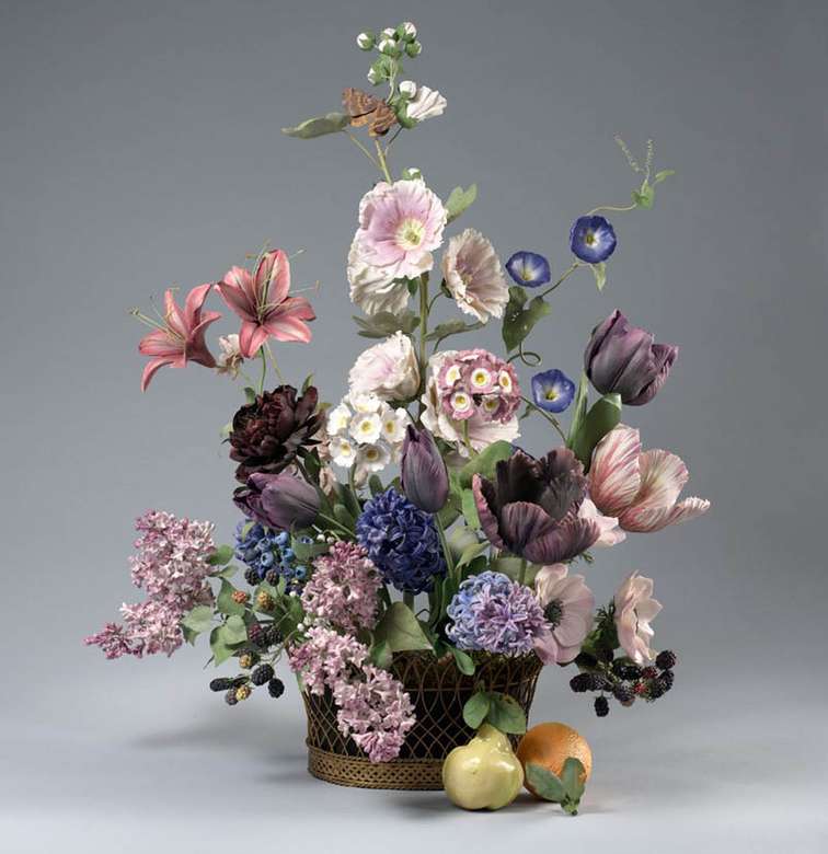 kwiaty z porcelany jak żywe puzzle online