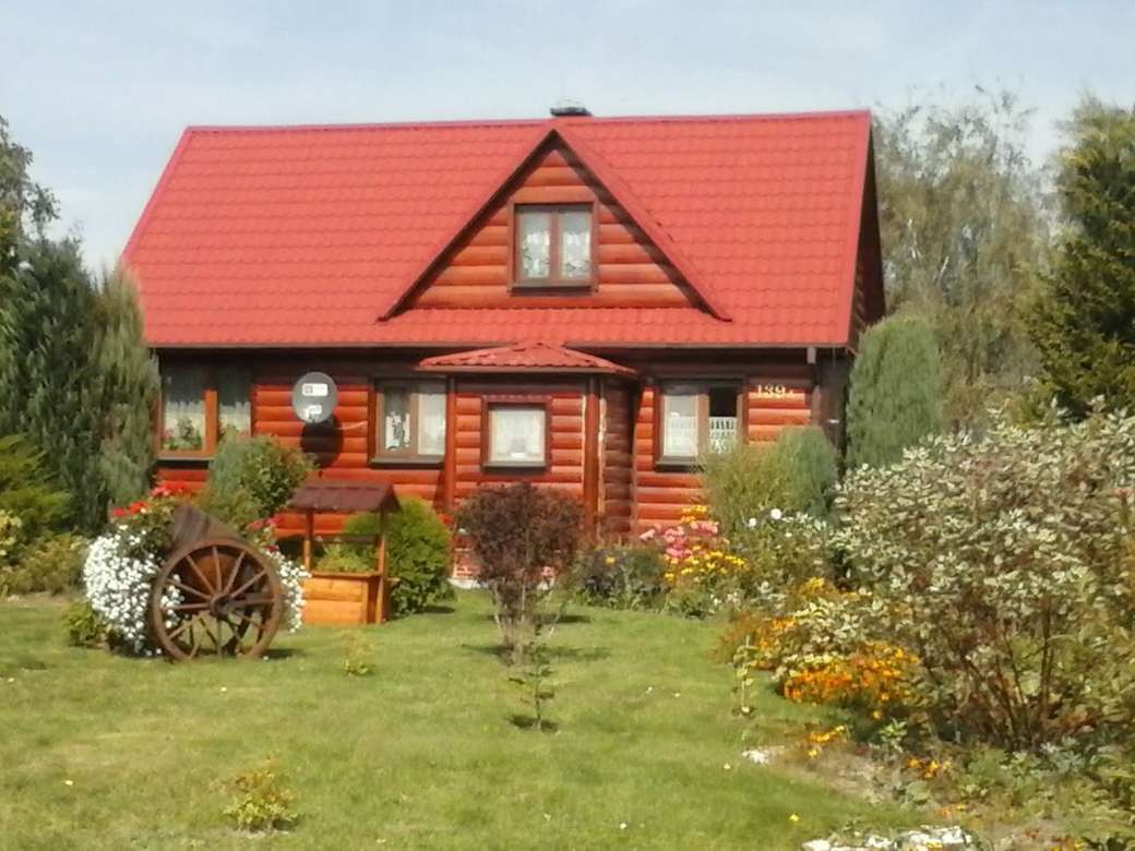 κόκκινο σπίτι στην ύπαιθρο παζλ