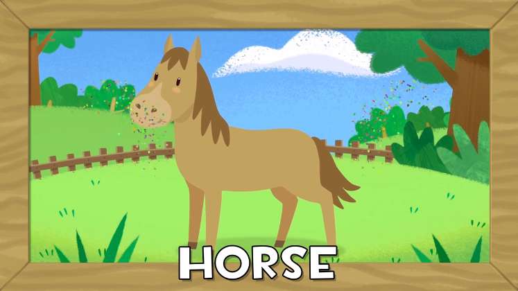 Zwierzęta gospodarskie: koń puzzle online