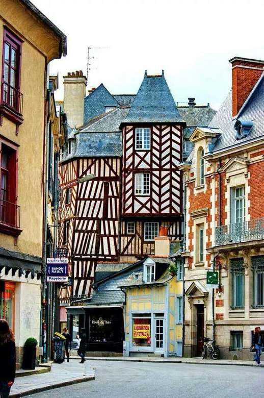 Centrum miasta Rennes we Francji puzzle online