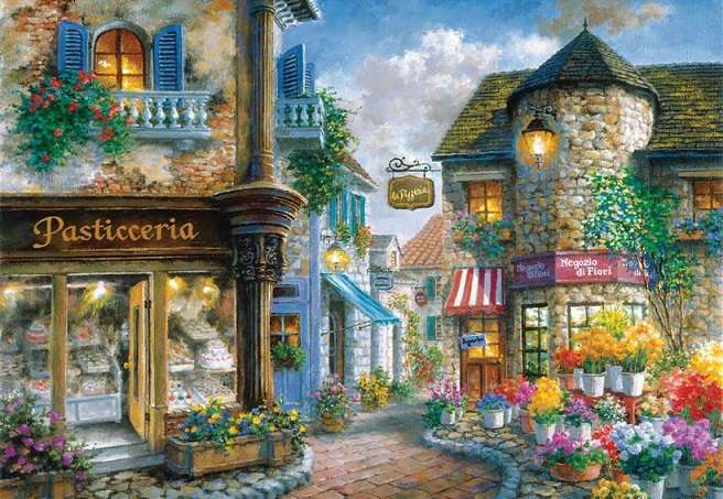 Malowane miasteczko. puzzle online