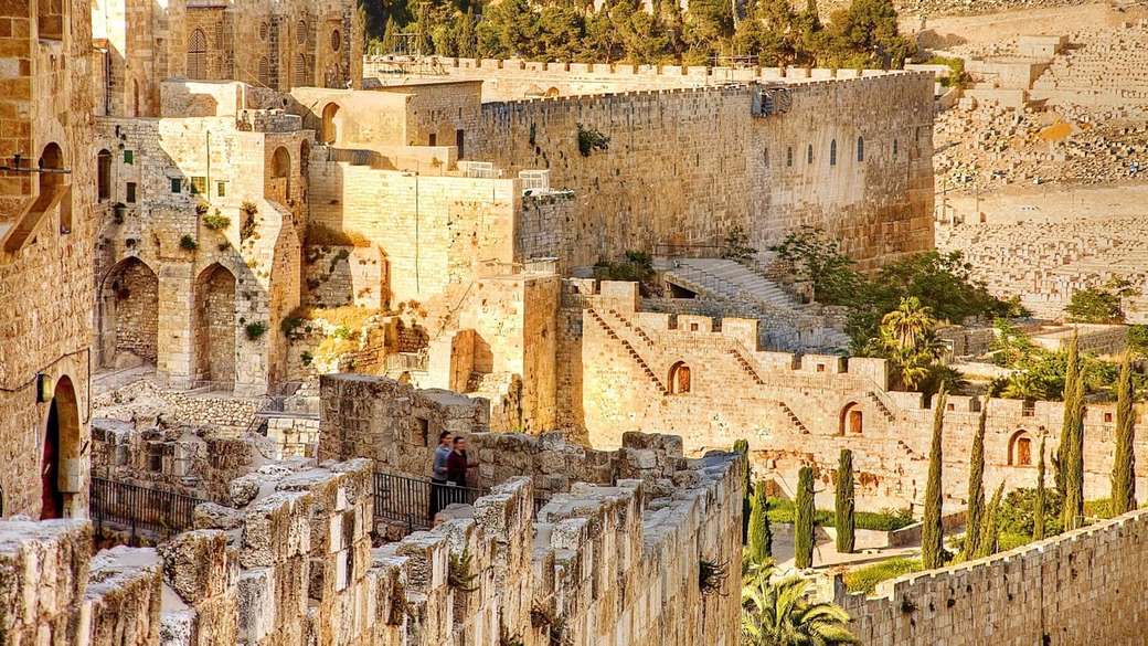Stare mury miasta Jerozolimy puzzle online