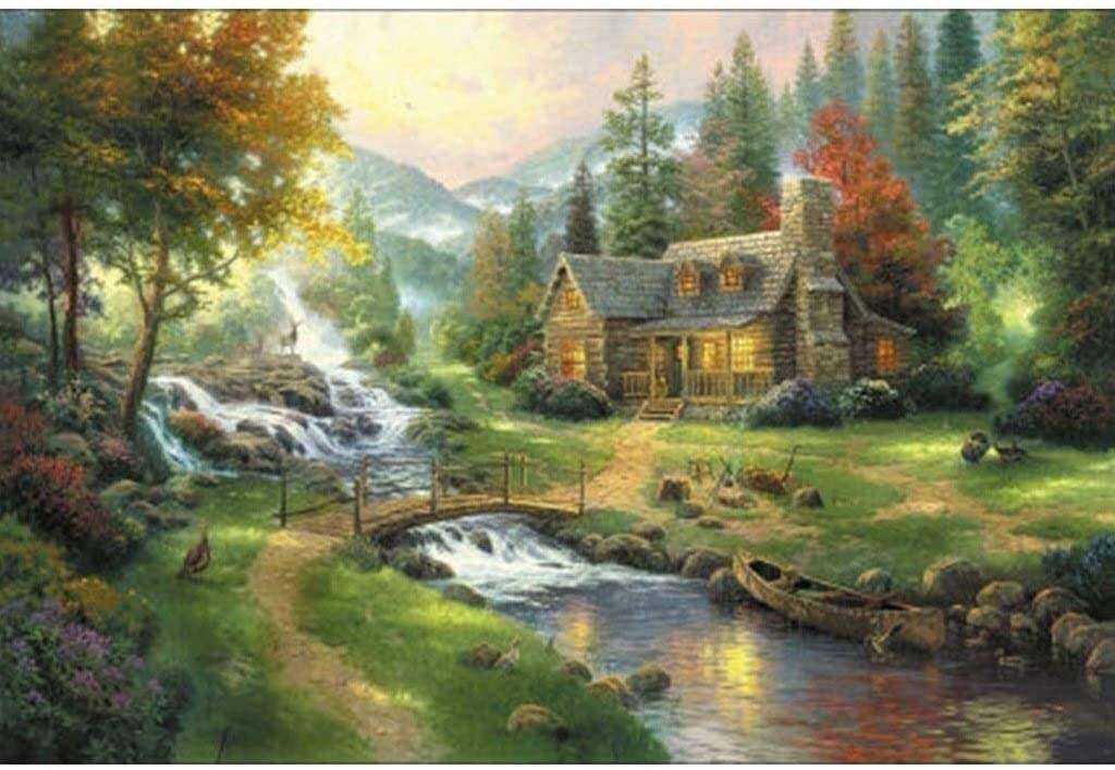 Dom nad rzeką puzzle online