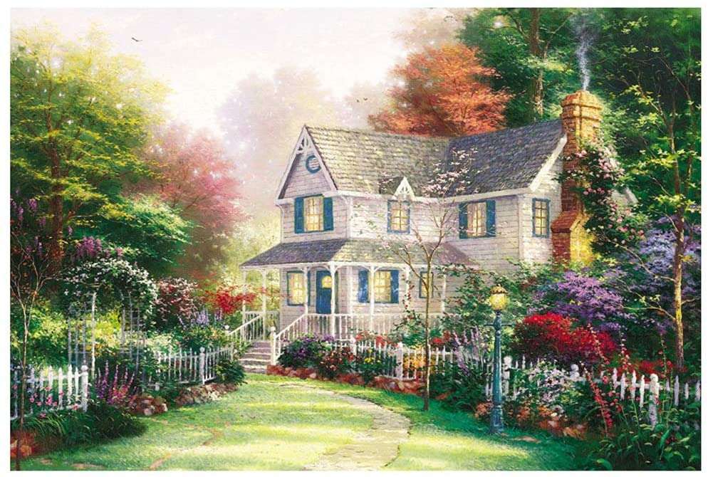 idylliczny dom puzzle online