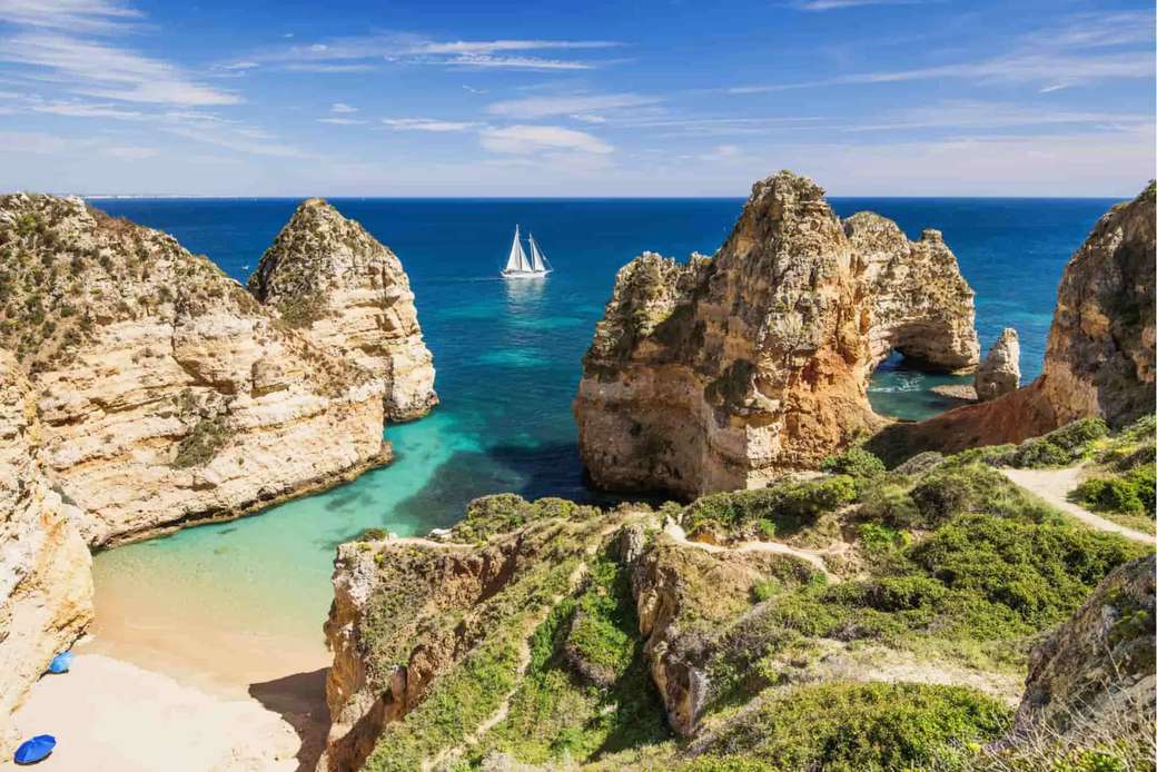 Nadbrzeżny krajobraz Portugalii puzzle online