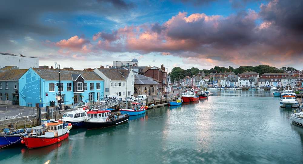 Miasto Weymouth na południowym wybrzeżu Anglii puzzle online