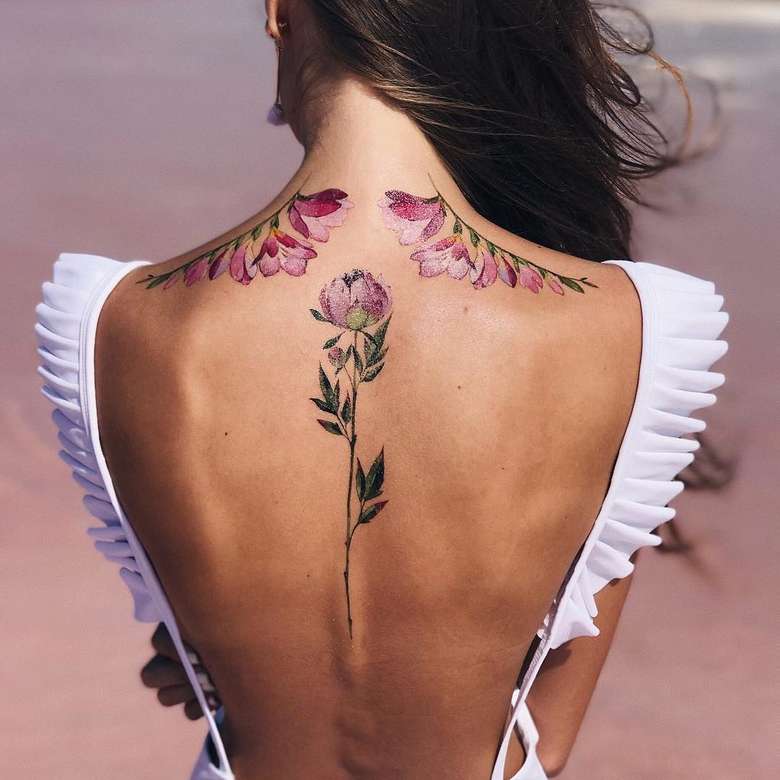 patrón de tatuaje para mujer rompecabezas